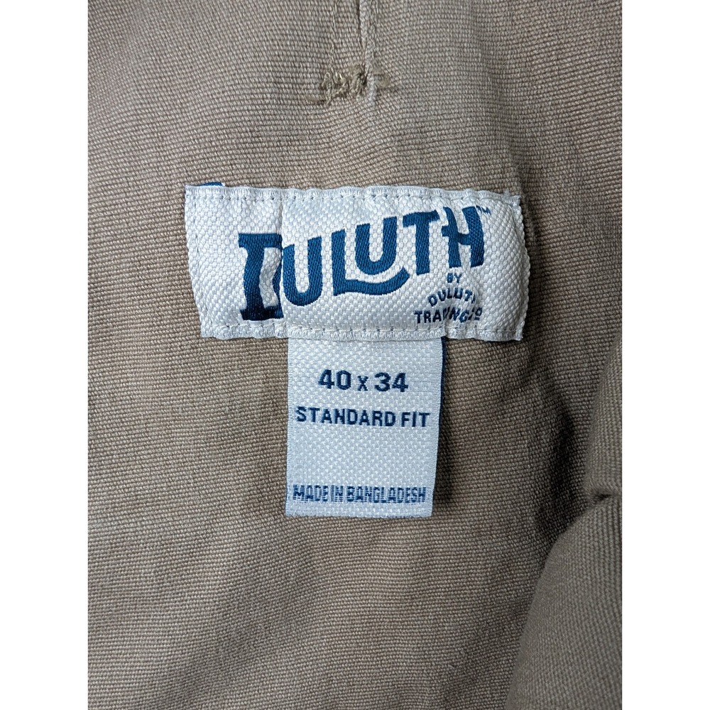 Duluth Trading Co Flex Fire Hose Pants Mens 40x34 Khaki Tan Standard Fit - Picture 5 of 10